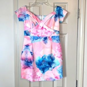 Off the shoulder mini dress, size M